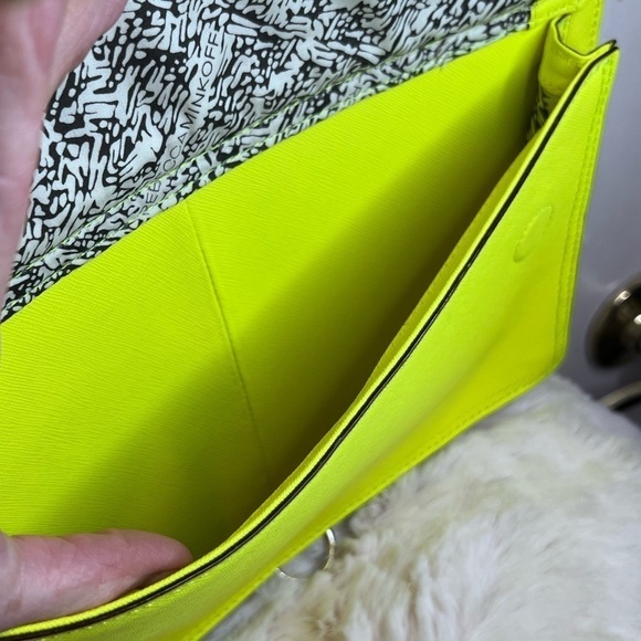 REBECCA MINKOFF HUDSON MOTO LEATHER NEON MARIGOLD BAG - Picture 10 of 16